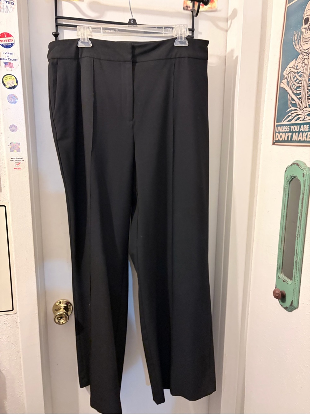 Rachel Zoe- size 18- black office pants w/pockets. GUC